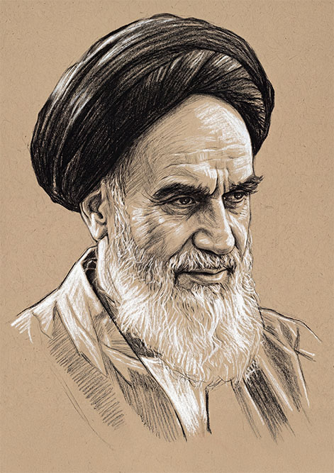 تصویرسازی چهره امام خمینی رحمت الله علیه